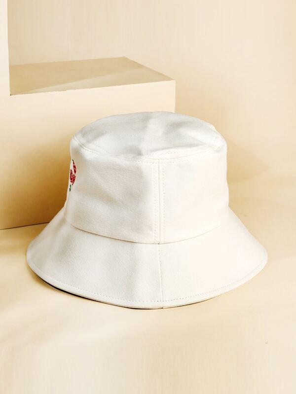 Strawberry Embroidered Bucket Hat - INS | Online Fashion Free Shipping Clothing, Dresses, Tops, Shoes