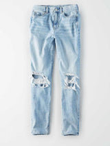 Street Ripped Straight Jeans - Jeans - INS | Online Fashion Free Shipping Clothing, Dresses, Tops, Shoes - 19/04/2021 - Category_Jeans - Color_Light Blue