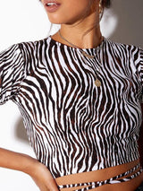 Street Zebra Print Short T-shirt - T-Shirts - INS | Online Fashion Free Shipping Clothing, Dresses, Tops, Shoes - 12/05/2021 - 120521 - Color_Zebra