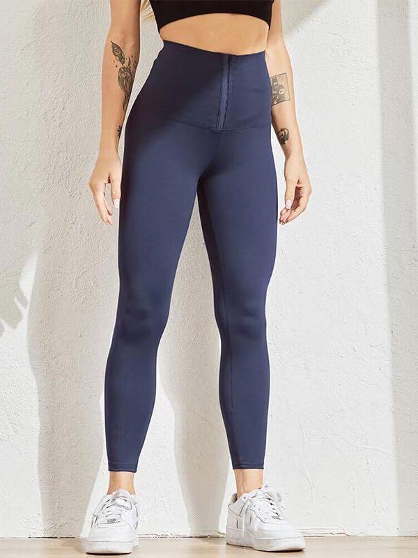 Stretch Waist Cincher Leggings - Leggings - INS | Online Fashion Free Shipping Clothing, Dresses, Tops, Shoes - 02/25/2021 - Autumn - Color_Blue