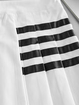 Striped Pleated Mini Skirt - INS | Online Fashion Free Shipping Clothing, Dresses, Tops, Shoes