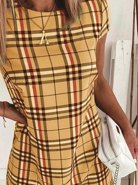 Striped Print Slim Short Sleeve Dress - Mini Dresses - INS | Online Fashion Free Shipping Clothing, Dresses, Tops, Shoes - 07/06/2021 - Color_Apricot - Color_Blue