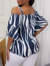 Striped Shirt With Flared Sleeves - Blouses - INS | Online Fashion Free Shipping Clothing, Dresses, Tops, Shoes - 07/07/2021 - 10-20 - BLO2107081176