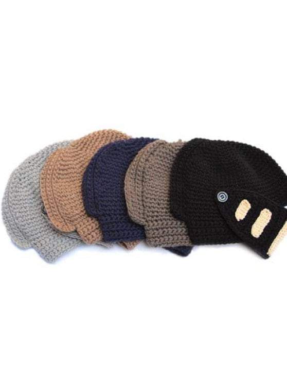 Stylish Stripy and Button Embellished Knight Knitted Hat For Men - INS | Online Fashion Free Shipping Clothing, Dresses, Tops, Shoes