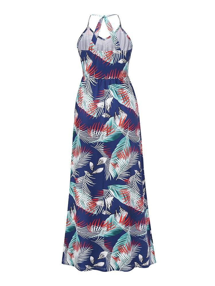 Summer Fashion Hawaiian Print Suspender Skirt - Maxi Dresses - INS | Online Fashion Free Shipping Clothing, Dresses, Tops, Shoes - 14/05/2021 - 140521 - Color_Blue