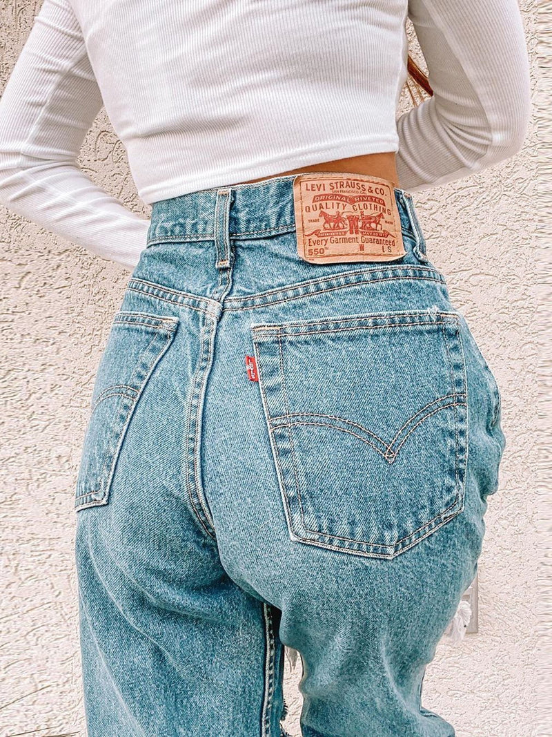 Summer Fashion Ripped Denim Trousers - Jeans - INS | Online Fashion Free Shipping Clothing, Dresses, Tops, Shoes - 10/05/2021 - Color_Blue - DEN210510157