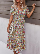 Summer New Fashion Floral Dress - Midi Dresses - INS | Online Fashion Free Shipping Clothing, Dresses, Tops, Shoes - 18/06/2021 - 20-30 - color-blue