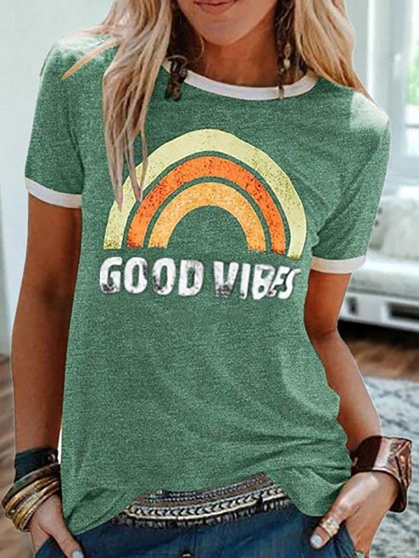 Summer Sunshine Graphic Tees Letter Printed Casual Loose T-Shirt - T-shirts - INS | Online Fashion Free Shipping Clothing, Dresses, Tops, Shoes - 12/05/2021 - 120521 - Color_Black