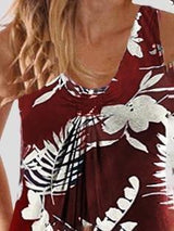 Summer V Neck Sleeveless Print Mini Dress - Mini Dresses - INS | Online Fashion Free Shipping Clothing, Dresses, Tops, Shoes - 05/07/2021 - 10-20 - color-black