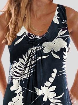 Summer V Neck Sleeveless Print Mini Dress - Mini Dresses - INS | Online Fashion Free Shipping Clothing, Dresses, Tops, Shoes - 05/07/2021 - 10-20 - color-black