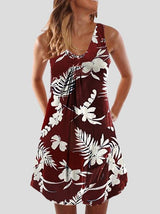 Summer V Neck Sleeveless Print Mini Dress - Mini Dresses - INS | Online Fashion Free Shipping Clothing, Dresses, Tops, Shoes - 05/07/2021 - 10-20 - color-black