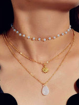 Sun Charm Layered Necklace - INS | Online Fashion Free Shipping Clothing, Dresses, Tops, Shoes