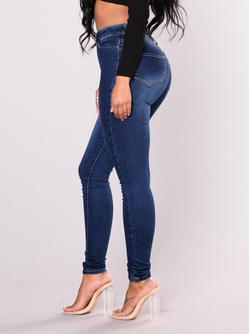 Supernatural High Rise Jeans - Dark Wash - Jeans - INS | Online Fashion Free Shipping Clothing, Dresses, Tops, Shoes - 5stars - Back 06-23-18 - Back in Stock