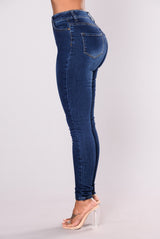 Supernatural High Rise Jeans - Dark Wash - Jeans - INS | Online Fashion Free Shipping Clothing, Dresses, Tops, Shoes - 5stars - Back 06-23-18 - Back in Stock