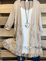 SWEET SMILES LACE CARDIGAN - MOCHA - INS | Online Fashion Free Shipping Clothing, Dresses, Tops, Shoes