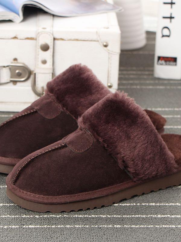 Sydney Water Resistant Genuine Shearling Scuff Slipper - Shoes - INS | Online Fashion Free Shipping Clothing, Dresses, Tops, Shoes - 03/01/2021 - Black， Brown - Casual