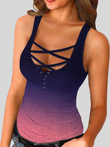 Tank Tops With Tight Gradient Print Straps - Tank Tops - INS | Online Fashion Free Shipping Clothing, Dresses, Tops, Shoes - 10-20 - 19/06/2021 - Category_Tank Tops