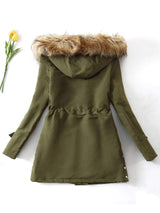 Teddy Lined Drawstring Parka Coat - INS | Online Fashion Free Shipping Clothing, Dresses, Tops, Shoes