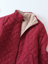 Teddy Lined Zip Up Padded Coat - INS | Online Fashion Free Shipping Clothing, Dresses, Tops, Shoes