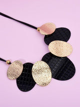 Textured Oval Pendant Necklace - INS | Online Fashion Free Shipping Clothing, Dresses, Tops, Shoes