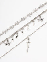 Thorn & Angel Charm Layered Necklace - INS | Online Fashion Free Shipping Clothing, Dresses, Tops, Shoes