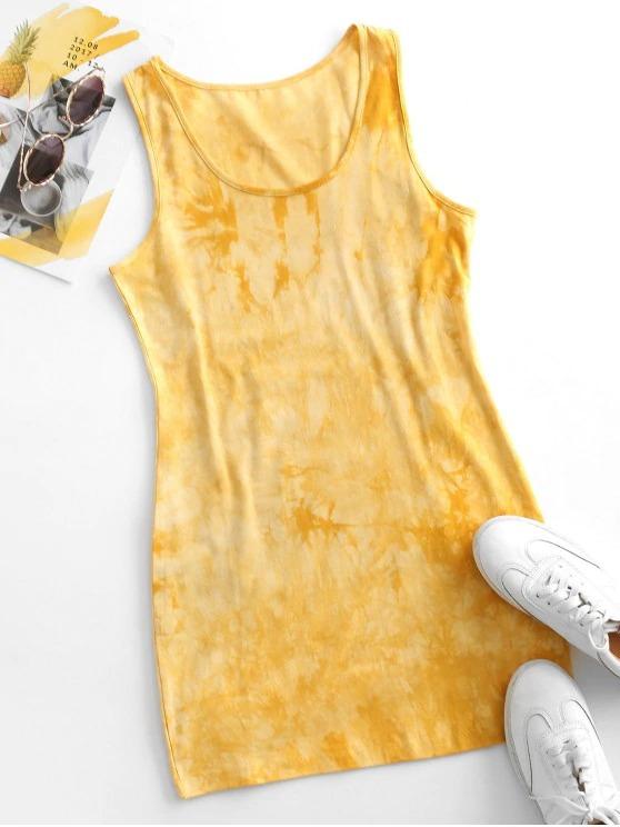 Tie Dye Bodycon Tank Dress - INS | Online Fashion Free Shipping Clothing, Dresses, Tops, Shoes