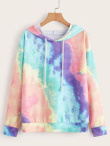 Tie Dye Drawstring Hoodie - INS | Online Fashion Free Shipping Clothing, Dresses, Tops, Shoes