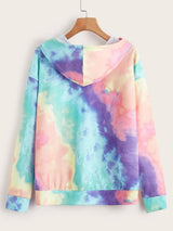 Tie Dye Drawstring Hoodie - INS | Online Fashion Free Shipping Clothing, Dresses, Tops, Shoes