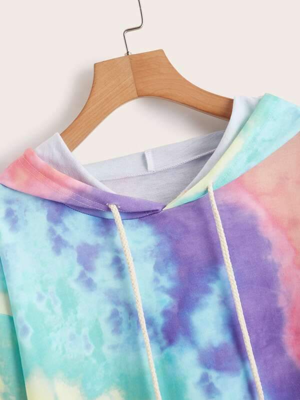 Tie Dye Drawstring Hoodie - INS | Online Fashion Free Shipping Clothing, Dresses, Tops, Shoes