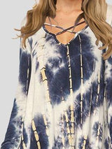 Tie-dye Long-sleeved Fashion Dress - Mini Dresses - INS | Online Fashion Free Shipping Clothing, Dresses, Tops, Shoes - 10-20 - 19/06/2021 - color-black