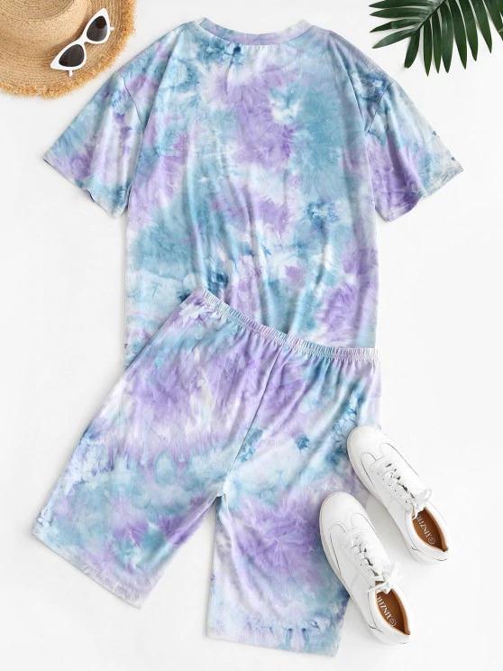 Tie Dye Lounge Casual Two Piece Set - INS | Online Fashion Free Shipping Clothing, Dresses, Tops, Shoes