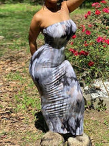 Tie-dye Print Stripe Strap Free Skinny Maxi Dress - Bodycon Dresses - INS | Online Fashion Free Shipping Clothing, Dresses, Tops, Shoes - 23/04/2021 - Bodycon Dresses - chiffon-dress