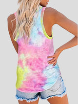 Tie-Dye Sleeveless V-Neck Tank Top - Tank Tops - INS | Online Fashion Free Shipping Clothing, Dresses, Tops, Shoes - 10-20 - 17/06/2021 - Category_Tank Tops