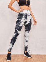 Tie Dye Wideband Waist Sports Leggings - INS | Online Fashion Free Shipping Clothing, Dresses, Tops, Shoes