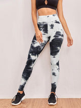 Tie Dye Wideband Waist Sports Leggings - INS | Online Fashion Free Shipping Clothing, Dresses, Tops, Shoes