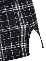 Tie Plaid Bodycon Suspender Skirt - INS | Online Fashion Free Shipping Clothing, Dresses, Tops, Shoes