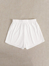 Tie Waist Rib-knit Track Shorts - INS | Online Fashion Free Shipping Clothing, Dresses, Tops, Shoes