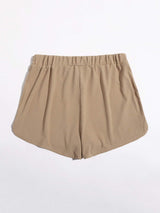 Tie Waist Rib-knit Track Shorts - INS | Online Fashion Free Shipping Clothing, Dresses, Tops, Shoes