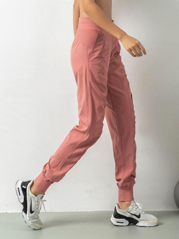 Tie Waist Ruched Sports Pants - Activewear - INS | Online Fashion Free Shipping Clothing, Dresses, Tops, Shoes - 02/18/2021 - Activewear - Autumn