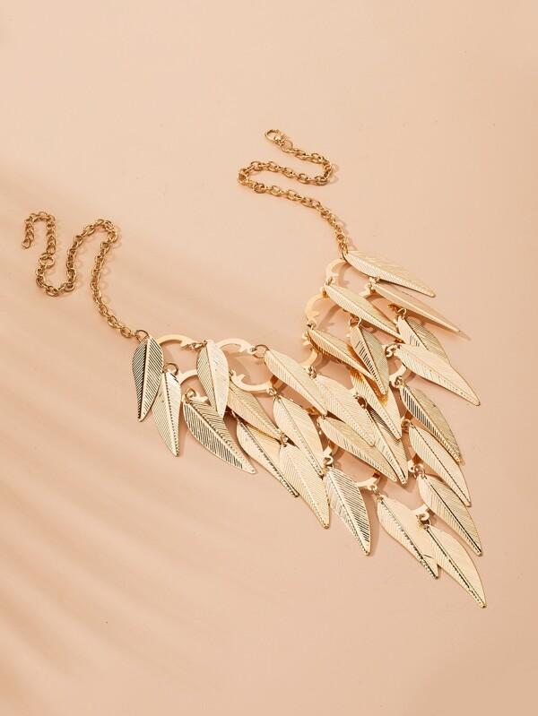 Tiered Leaf Charm Necklace - INS | Online Fashion Free Shipping Clothing, Dresses, Tops, Shoes