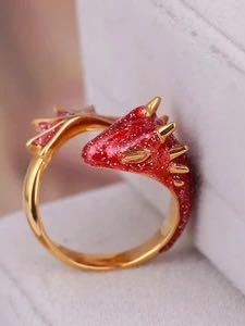 Topaz Dragon Ring Adjustable Ring Size For Women/ Men - Rings - INS | Online Fashion Free Shipping Clothing, Dresses, Tops, Shoes - 02//03/2021 - Accs & Jewelry - Black