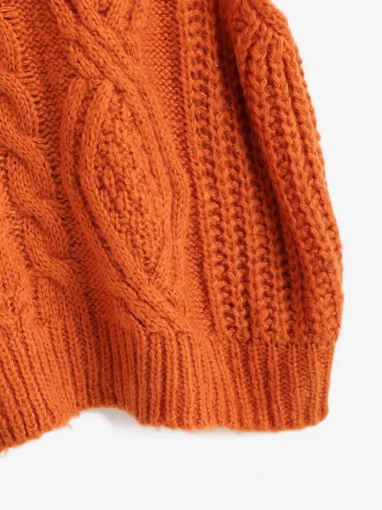 Turtleneck Cable Knit Chunky Sweater Vest - INS | Online Fashion Free Shipping Clothing, Dresses, Tops, Shoes