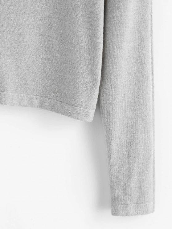 Turtleneck Plain Crop Knitwear - INS | Online Fashion Free Shipping Clothing, Dresses, Tops, Shoes