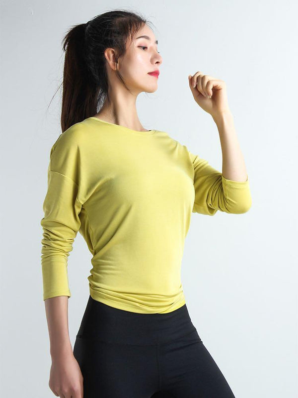 Twist Split Back Sports Tee - INS | Online Fashion Free Shipping Clothing, Dresses, Tops, Shoes