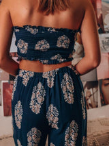 Two-Piece Printed Crop Top And Trousers - Sets - INS | Online Fashion Free Shipping Clothing, Dresses, Tops, Shoes - 20-30 - 26/07/2021 - Bottom