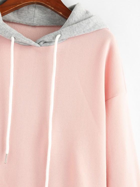 Two Tone Fleece Lined Bicolor Hoodie - INS | Online Fashion Free Shipping Clothing, Dresses, Tops, Shoes