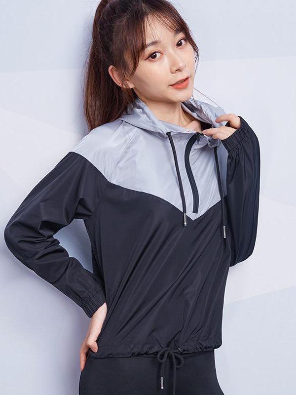 Two Tone Half Zip Sports Anorak Jacket - INS | Online Fashion Free Shipping Clothing, Dresses, Tops, Shoes