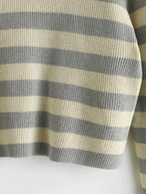 Two Tone Striped Crop Jumper Sweater - INS | Online Fashion Free Shipping Clothing, Dresses, Tops, Shoes