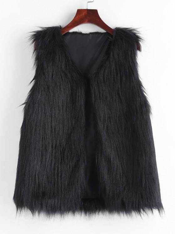 V Neck Hook-and-eye Front Faux Fur Gilet - INS | Online Fashion Free Shipping Clothing, Dresses, Tops, Shoes