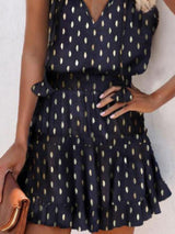 V-neck Pullover Print Suspender Dress - Mini Dresses - INS | Online Fashion Free Shipping Clothing, Dresses, Tops, Shoes - 24/05/2021 - Color_Black - Color_Leopard